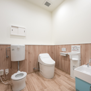 小児サイズのトイレも用意